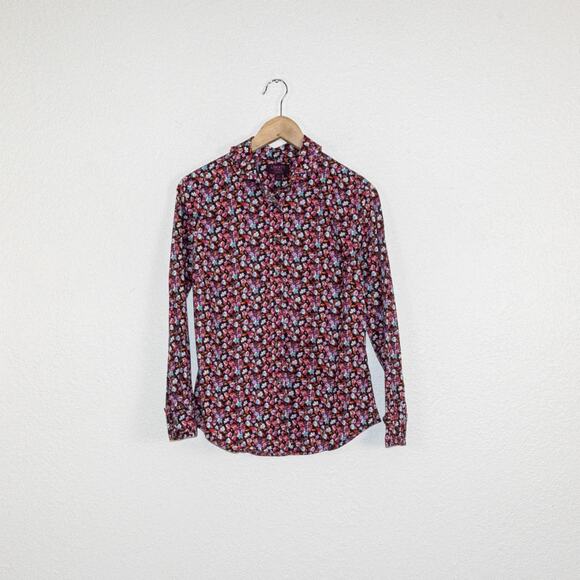 J.Crew Liberty Art Fabric Sarah Tie Neck Button up Shirt size 6 - Picture 5 of 9